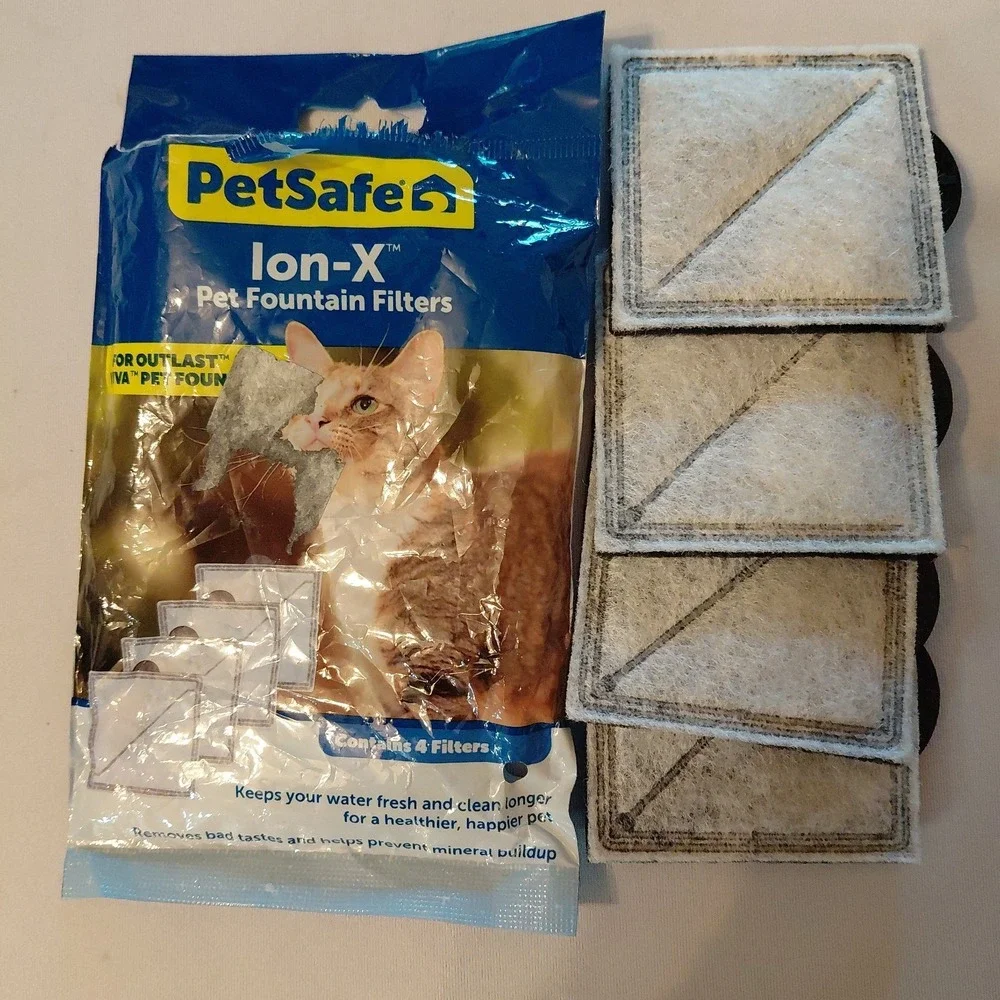 Petsafe Ion-X Pet Fountain Filters 4pk New Opened Package